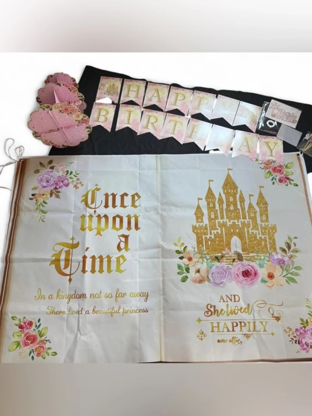 Princess once upon a time Birthday Party Supplies Set